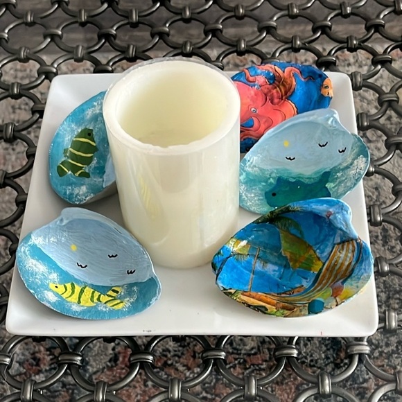 Hand Crafted Surf Boards Trinket Dish Shell - Picture 11 of 11